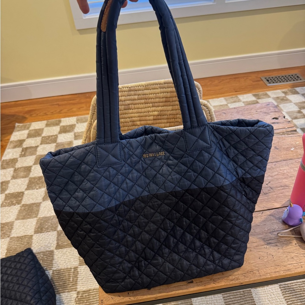 MZ Wallace Black Quilted Tote Bag